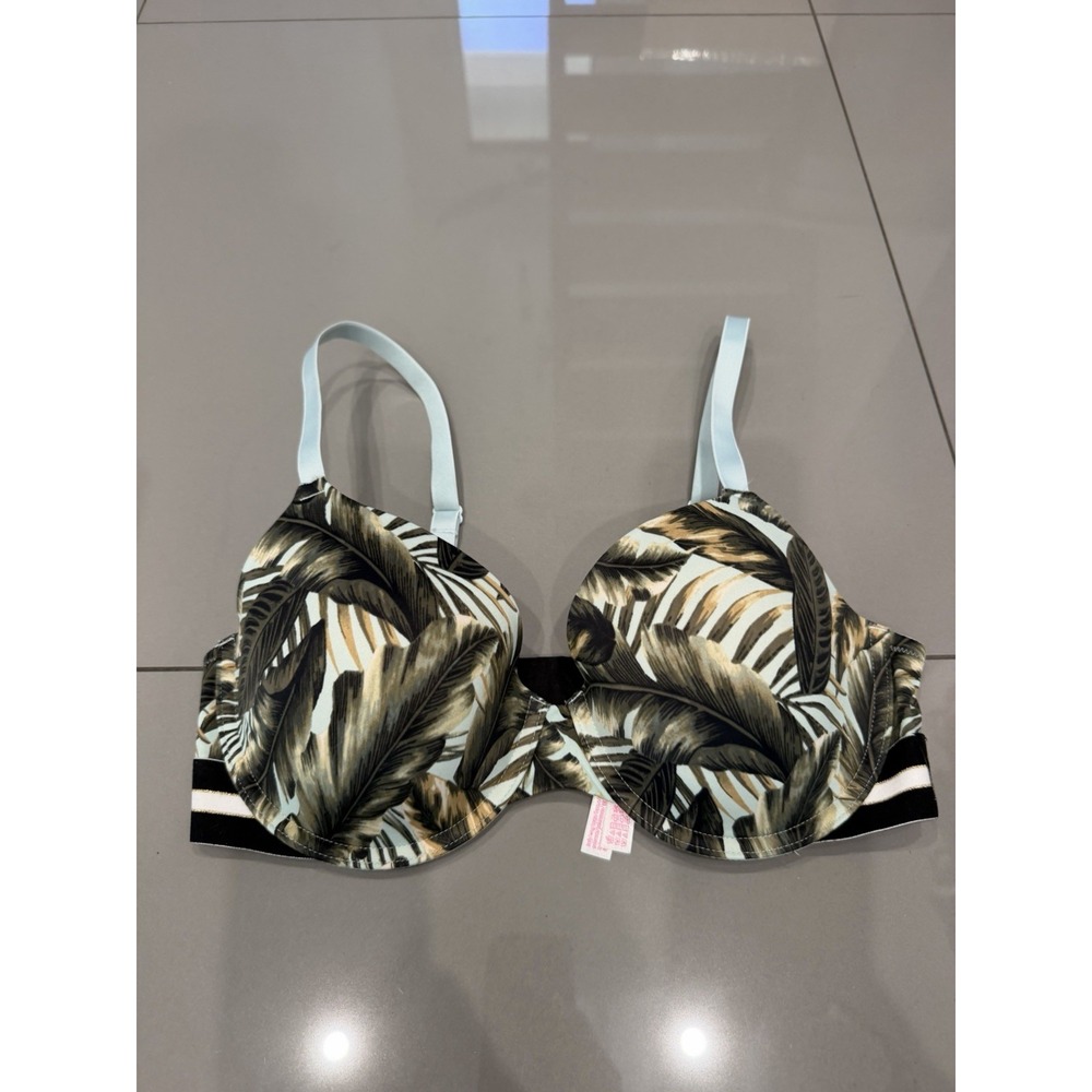 Victorias Secret PINK Tropical Push Up Bra 36d Womens